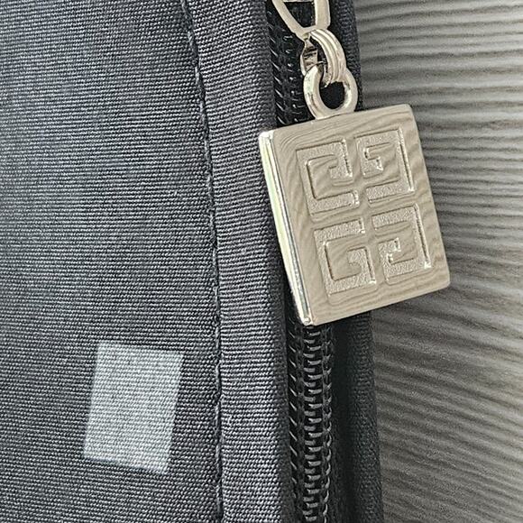 Givenchy Parfums Logo Tote Bag Fabric Black Lined Nylon PVC Shopper Weekend - Picture 4 of 16